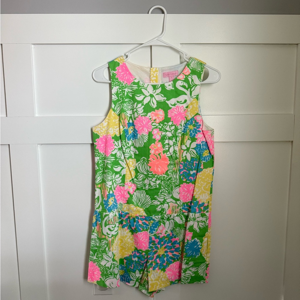 Lilly Pulitzer Green Floral Jumpsuit